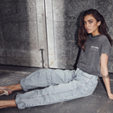 Haute L'Amitié Drew Barrel Panel Jeans Bleached Denim