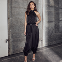 Haute L'Amitié Evita Crop Harem Pant Black