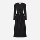 Haute L'Amitié Hailey Mix Belt Dress Black