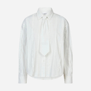 Haute L'Amitié Inez Pin Frill Tie Shirt Off White