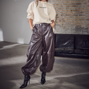 Haute L'Amitié Jasmin Leather bukser i brun-2