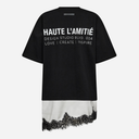 Haute L'Amitié Loose Mix Lingerie Tee Black