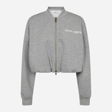 Haute L'Amitié Maxi Crop Zip Sweat Grey Melange