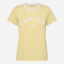 Haute L'Amitié Neckline Logo Tee Pale Yellow