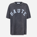 Haute L'Amitié Noma Acid Curve Logo Tee Black Acid Wash