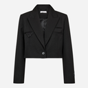 Haute L'Amitié Premiere Crop Strap Blazer Black