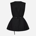 Haute L'Amitié Premiere Peplum Belt Vest Black