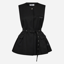 Haute L'Amitié Premiere Peplum Belt Vest Black