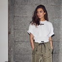 Haute L'Amitié Romie Pleat Tee White