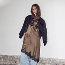 Haute L'Amitié Sally Crop Bomber Black
