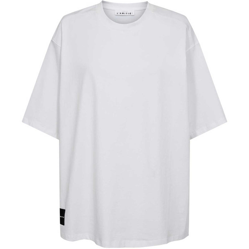 Haute L'Amitié Back Logo Loose Tee White/Black Print