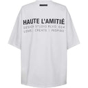 Haute L'Amitié Back Logo Loose Tee White/Black Print