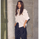 Haute L'Amitié Button Sleeve Shirt White