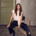 Haute L'Amitié Button Sleeve Shirt White