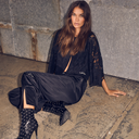 Haute L'Amitié Curvey Lace Hem Bolero Black