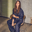 Haute L'Amitié Denim Cargo Crop Shirt Dark Denim