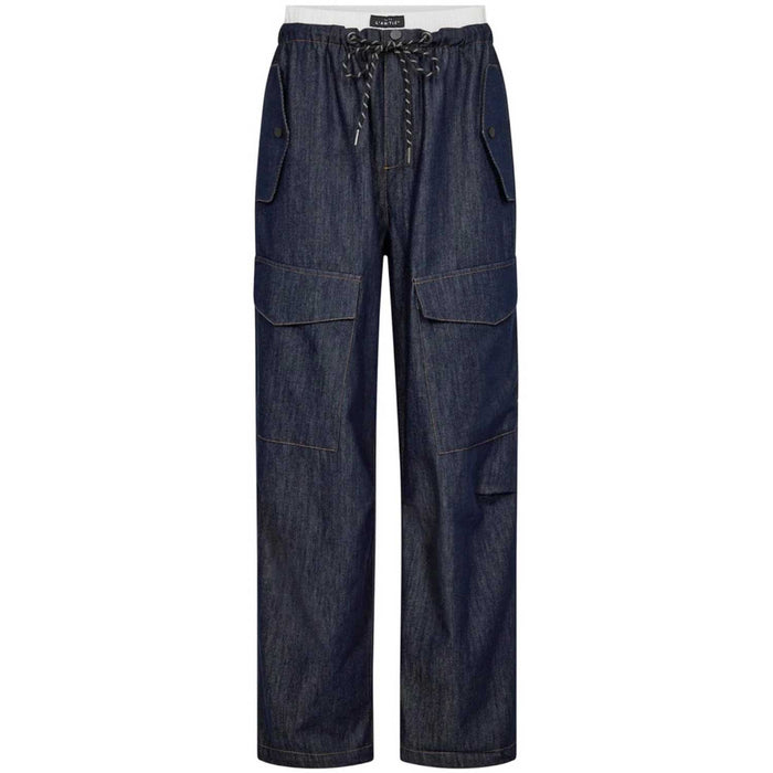 Haute L'Amitié Denim Cargo Pull On Trouser Dark Denim