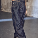 Haute L'Amitié Drew Barrel Panel Jeans Unwashed Denim