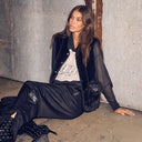 Haute L'Amitié Drift Mix Logo Blouse Black