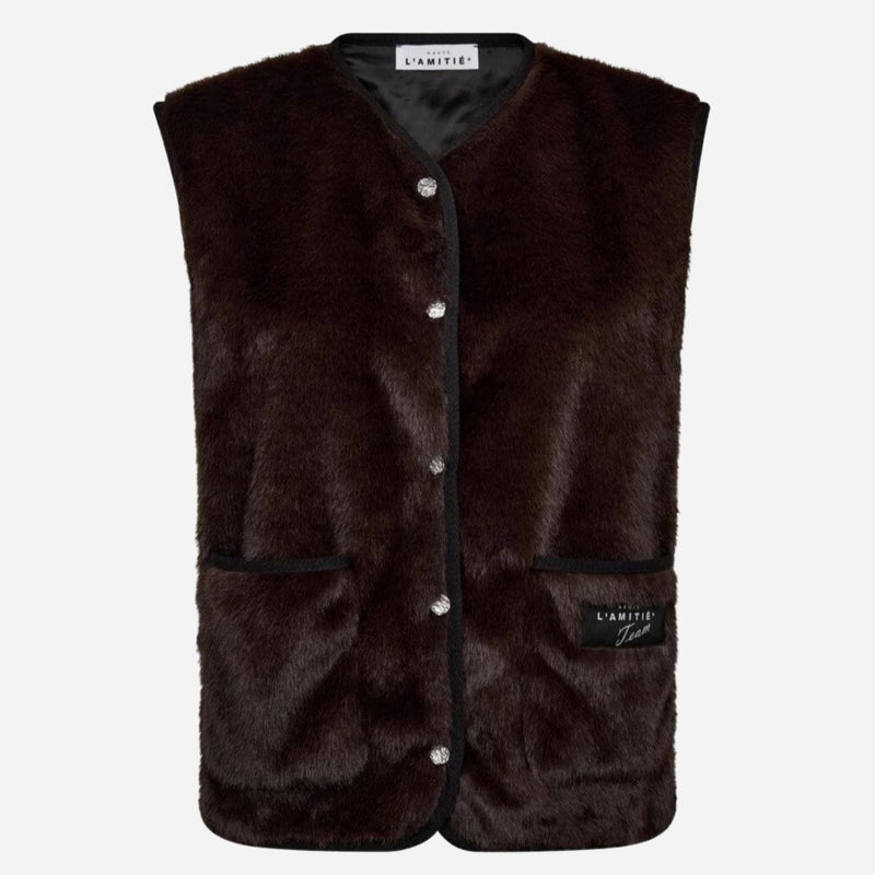 Haute L'Amitié Fur Tech Vest Mocca
