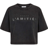 Haute L'Amitié Intro Rubber Logo Tee Black