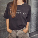 Haute L'Amitié Intro Rubber Logo Tee Black