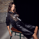 Haute L'Amitié Lace Football V-Blouse Black