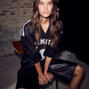 Haute L'Amitié Lace Football V-Blouse Black