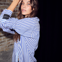 Haute L'Amitié Lark Mix Stripe Shirt White/ Blue Mix