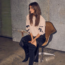 Haute L'Amitié Maxi Split Logo Sweat Beige