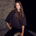 Haute L'Amitié Maxi Split SS Logo Sweat Antracit