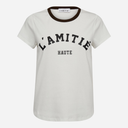 Haute L'Amitié Neckline Logo Tee Off White/Mocca