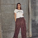 Haute L'Amitié Neckline Logo Tee Off White/Mocca