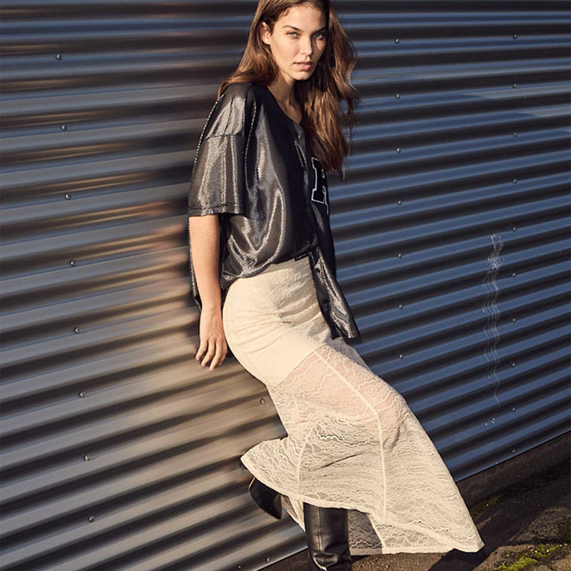 Haute L'Amitié New Lace Skirt Seashell