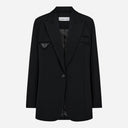 Haute L'Amitié Premiere Oversize Triangle Blazer Black