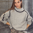Haute L'Amitié Toby Hem Line Knit Light Grey Melange