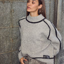 Haute L'Amitié Toby Hem Line Knit Light Grey Melange