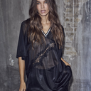 Haute L'Amitié Drift Asym Lace Tee Black