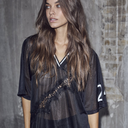 Haute L'Amitié Drift Asym Lace Tee Black
