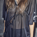 Haute L'Amitié Drift Asym Lace Tee Black