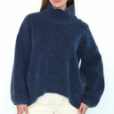 Hést Fam Patch Short Sweater True Navy