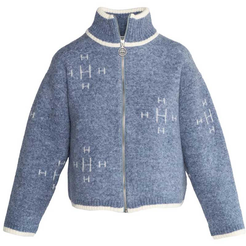 Hést Iben Zip Jacket Faded Denim