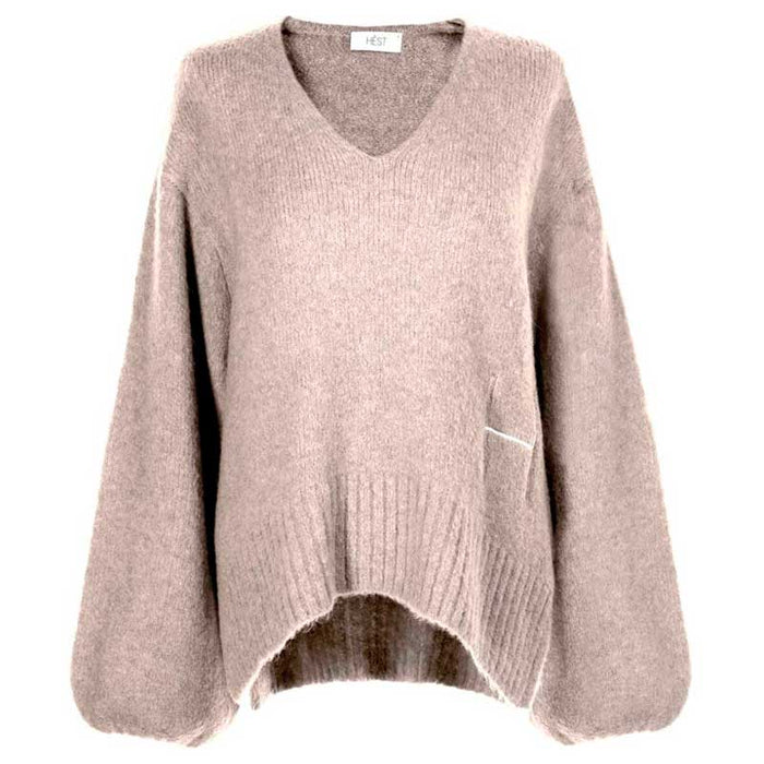 Hést Sofie V-Neck Sweater Sand - J BY J Fashion