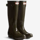 Hunter Womens Original Tall Gloss Boot Chocolate Brown
