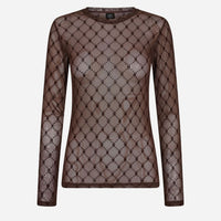 Hype The Detail 300-14-89 Mesh Blouse Brown