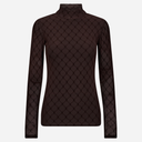 Hype The Detail 300-15-10 Mesh Blouse High Neck Brown