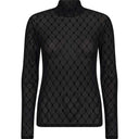 Hype The Detail 315-14-9 Mesh Turtle Neck Black - J BY J Fashion