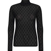 Hype The Detail 315-14-9 Mesh Turtle Neck Black - J BY J Fashion