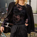 Hype The Detail 851-14-9 Mesh Blouse Black