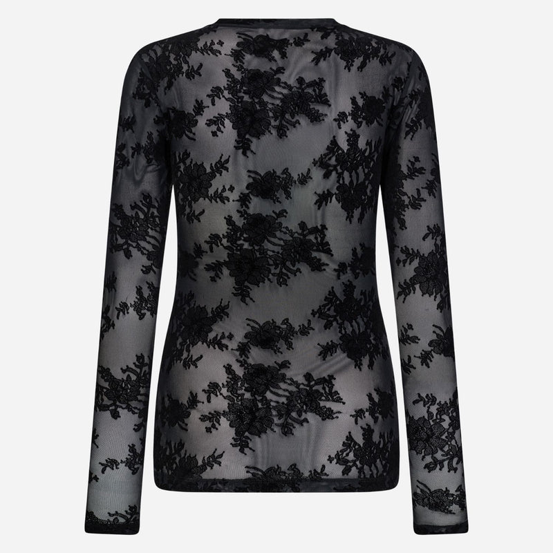 Hype The Detail 851-14-9 Mesh Blouse Black
